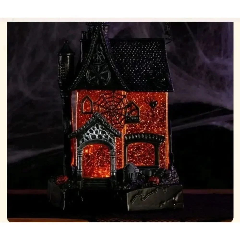 Cracker Barrel Haunted House Glitter Globe new